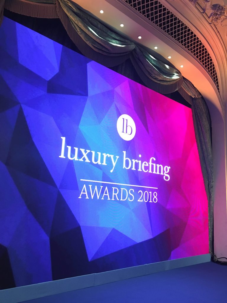 2018 Luxury Briefing Awards press release