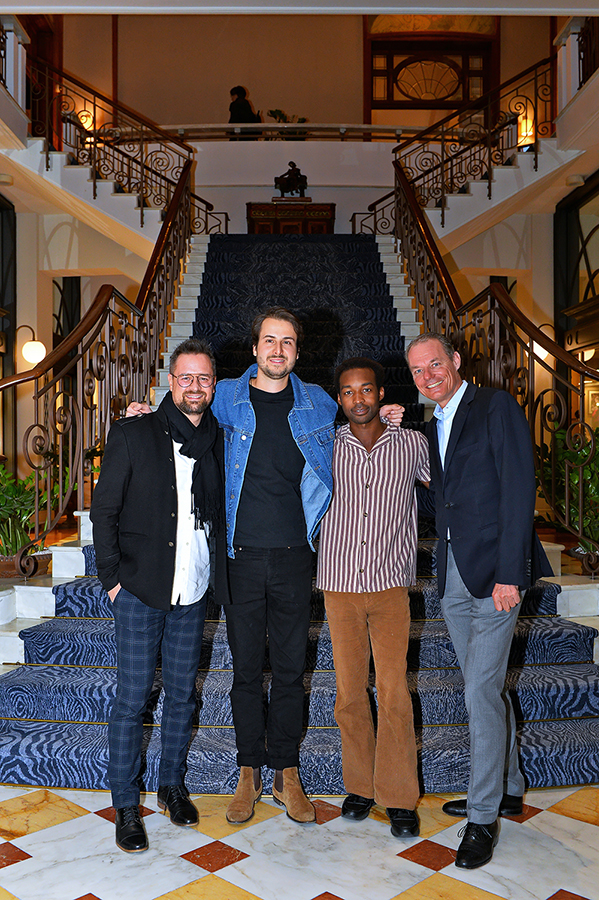 Mathieu Jaton, Chief Executive Officer, Montreux Jazz Festival, Bobby Bazini, Jalen N'Gonda and Michael Smithius, General Manager © Marino Trevisani