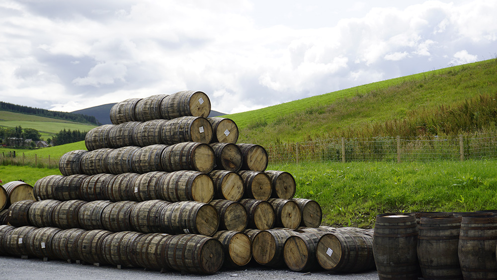 Whisky casks at GlenAllachie distillery
